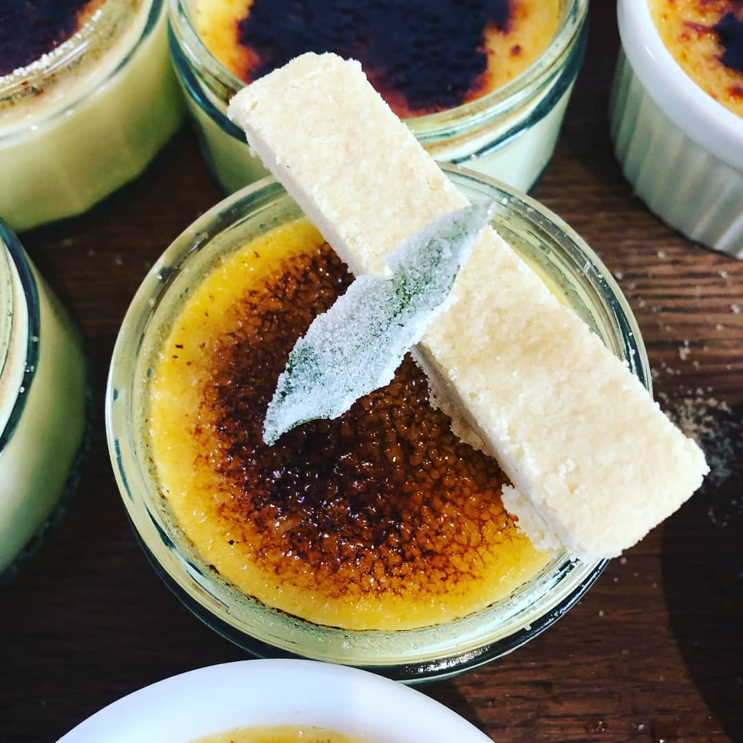 Jekka's Lemon Verbena Crème Brûlée