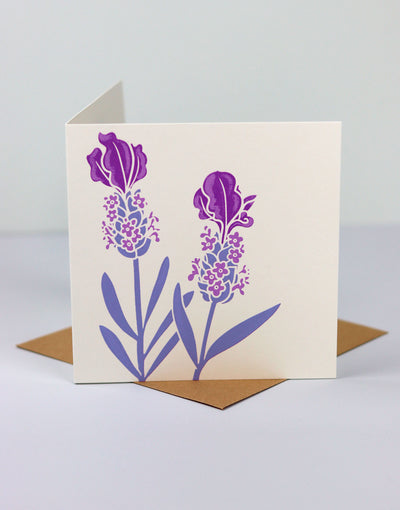 Lavender Screenprinted Greeting Card