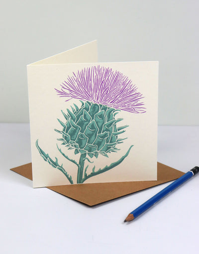 Cardoon Screenprinted Greeting Card