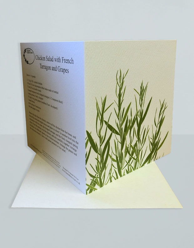 Vintage Tarragon Recipe Greeting Card